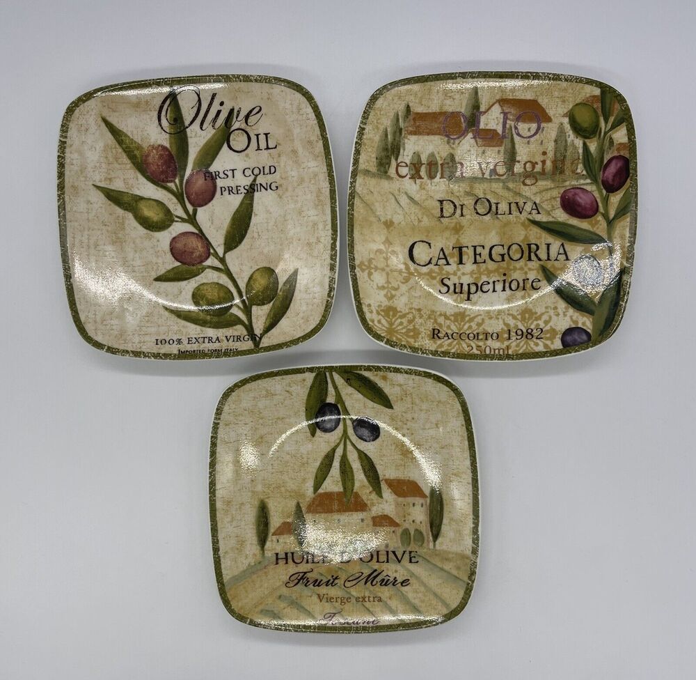 Pfaltzgraff Olivia Apple Plates Set of 3 Bread / Dessert / Appetizer Plates 6.5"